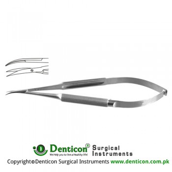 Micro Scissor Curved - Sharp/Sharp Stainless Steel, 14.5 cm - 5 3/4"